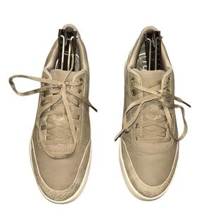 Ryka Women's Paola Lace-Up Sneakers Dusty Taupe Leather US 6.5 Medium chunky